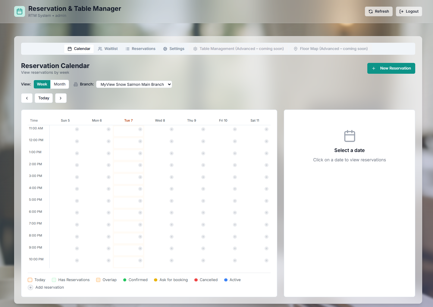 NeuroPOS reservations